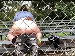 Bbw rides bbc on bleachers