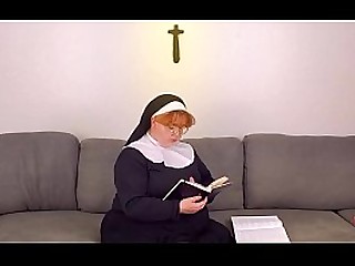 redhead nun fucks crucifix after bible study
